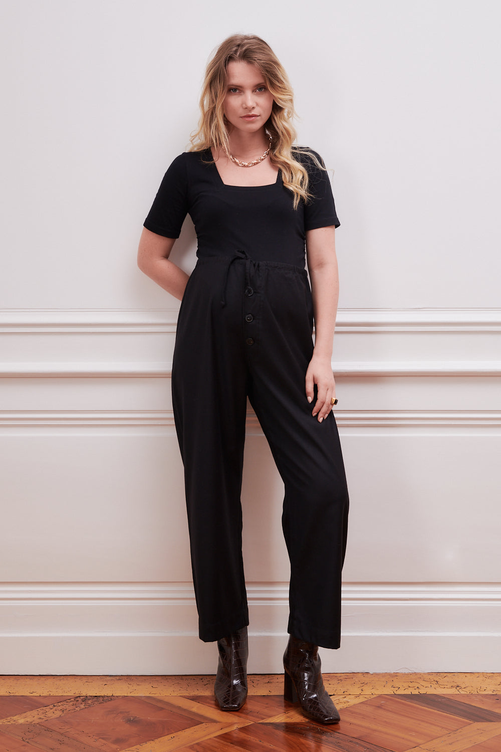 pantalon de grossesse Banks noir vu d'ensemble