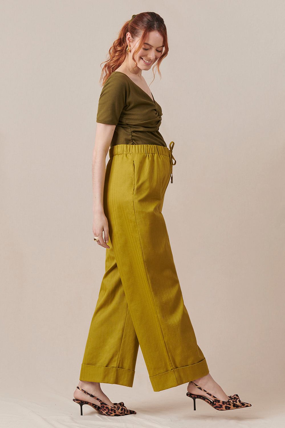 Pantalon Sunflare Vert ambre