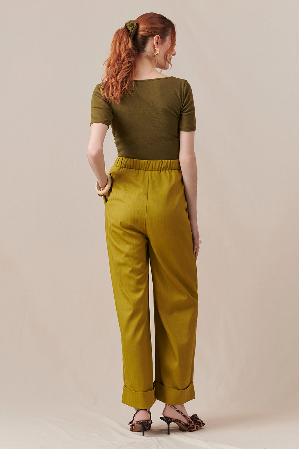 Pantalon Sunflare Vert ambre